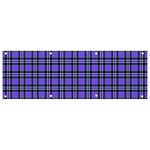 Blue Tartan Plaid 1 Banner and Sign 9  x 3  Front