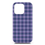 Purple Plaid Tartan 1 iPhone 16 Pro Black UV Print PC Hardshell Case Front