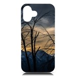 Tree silhouette at border of nahuel haupi lake, rio negro, argentina iPhone 16 Plus Black UV Print PC Hardshell Case Front