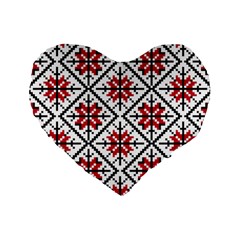 Ukrainian Folk Seamless Pattern Ornament Ethnic Ornament Border Element Traditional Art Standard 16  Premium Flano Heart Shape Cushions