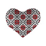 Ukrainian Folk Seamless Pattern Ornament Ethnic Ornament Border Element Traditional Art Standard 16  Premium Flano Heart Shape Cushions Back