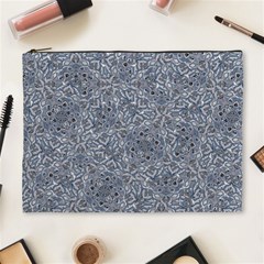 Blue Ornament Complex Mosaic Print Pattern Cosmetic Bag (xl)