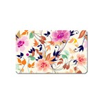 Abstract Floral Background Magnet (Name Card) Front