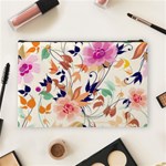 Abstract Floral Background Cosmetic Bag (Large) Back