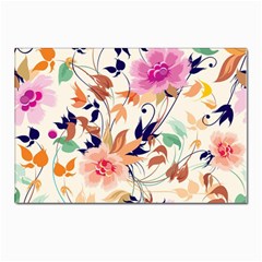 Abstract Floral Background Postcard 4 x 6  (pkg Of 10)