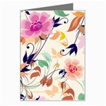 Abstract Floral Background Greeting Card Left
