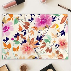 Abstract Floral Background Cosmetic Bag (xxl)