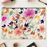 Abstract Floral Background Cosmetic Bag (XXXL) Front