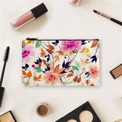 Abstract Floral Background Cosmetic Bag (small)