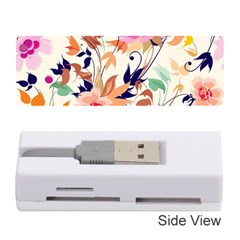 Abstract Floral Background Memory Card Reader (stick)
