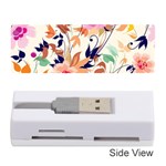 Abstract Floral Background Memory Card Reader (Stick) Front