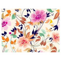 Abstract Floral Background Two Sides Premium Plush Fleece Blanket (baby Size)