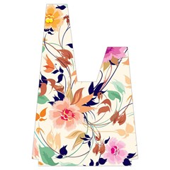Abstract Floral Background Japanese Wrist Knot Bag