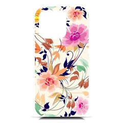 Abstract Floral Background Iphone 16 Pro Black Uv Print Pc Hardshell Case