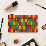 Abstract-background Cosmetic Bag (Small) Front