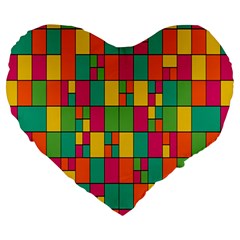 Abstract-background Large 19  Premium Heart Shape Cushions
