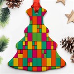 Abstract-background Christmas Tree Ornament (Two Sides) Back