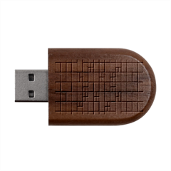 Abstract-background Wood Oval Usb Flash Drive