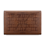 Abstract-background Wood Oval USB Flash Drive Box