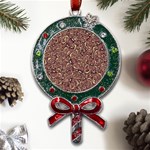 Human Spider Mutant Creatures Motif Random Pattern Metal X Mas Lollipop with Crystal Ornament Front