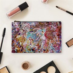 Abstract Waves Cosmetic Bag (medium)