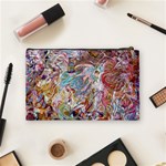 Abstract waves Cosmetic Bag (Medium) Back