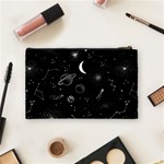 Cosmic Black Space Star Cosmetic Bag (Medium) Back