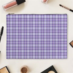 Purple Plaid Tartan 2 Cosmetic Bag (xl)