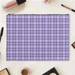 Purple Plaid Tartan 2 Cosmetic Bag (XL) Front