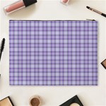 Purple Plaid Tartan 2 Cosmetic Bag (XL) Back