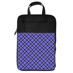 Blue Tartan Plaid 1 Diagonal Foldable Shoe Storage Bag Front