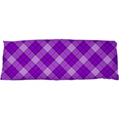 Purple Plaid Tartan 3 Diagonal (2) 17 x47  Body Pillow Case Dakimakura (two Sides)