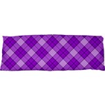 Purple Plaid Tartan 3 Diagonal (2) 17 x47  Body Pillow Case Dakimakura (Two Sides) Back