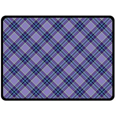Purple Plaid Tartan 1 Diagonal Fleece Blanket (large)