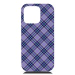 Purple Plaid Tartan 1 Diagonal iPhone 16 Pro Max Black UV Print PC Hardshell Case Front