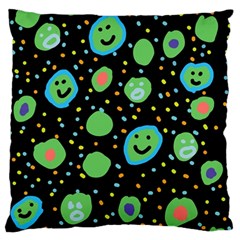 Doodle Dot Drawing Standard Premium Plush Fleece Cushion Case (one Side)