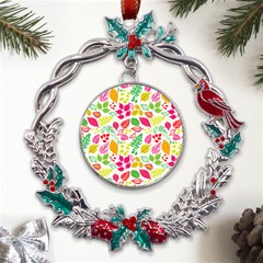 Leaves Pattern Seamless Texture Metal X mas Wreath Holly Leaf Ornament