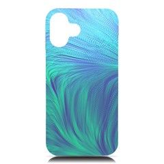 Psicodelia Zyguratti Texture Cyanturquoise Iphone 16 Plus Black Uv Print Pc Hardshell Case