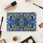 Blue arabesque Cosmetic Bag (Medium) Back