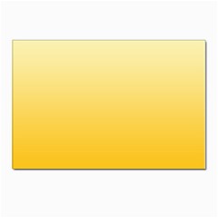 Cream Yellow To Amber Orange Linear Gradient Postcard 4 x 6  (pkg Of 10)