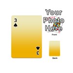 Cream Yellow To Amber Orange Linear Gradient Playing Cards 54 Designs (Mini) Front - Spade3