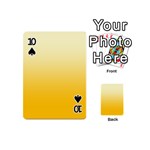 Cream Yellow To Amber Orange Linear Gradient Playing Cards 54 Designs (Mini) Front - Spade10