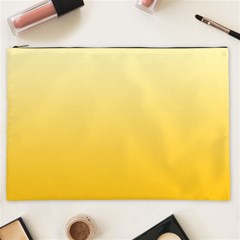 Cream Yellow To Amber Orange Linear Gradient Cosmetic Bag (xxl)