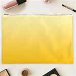 Cream Yellow To Amber Orange Linear Gradient Cosmetic Bag (XXL) Front