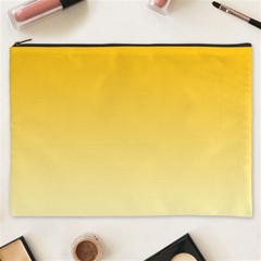 Amber Orange To Cream Yellow Linear Gradient Cosmetic Bag (xxxl)
