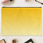 Amber Orange To Cream Yellow Linear Gradient Cosmetic Bag (XXXL) Front