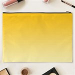 Amber Orange To Cream Yellow Linear Gradient Cosmetic Bag (XXXL) Back