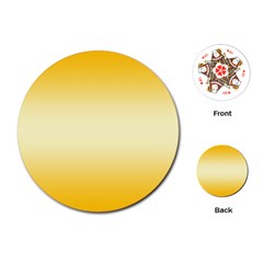 Amber Orange To Cream Yellow Bilinear Gradient Playing Cards Single Design (round)