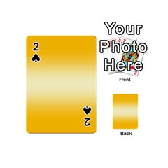 Amber Orange To Cream Yellow Bilinear Gradient Playing Cards 54 Designs (mini)