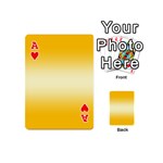 Amber Orange To Cream Yellow Bilinear Gradient Playing Cards 54 Designs (Mini) Front - HeartA